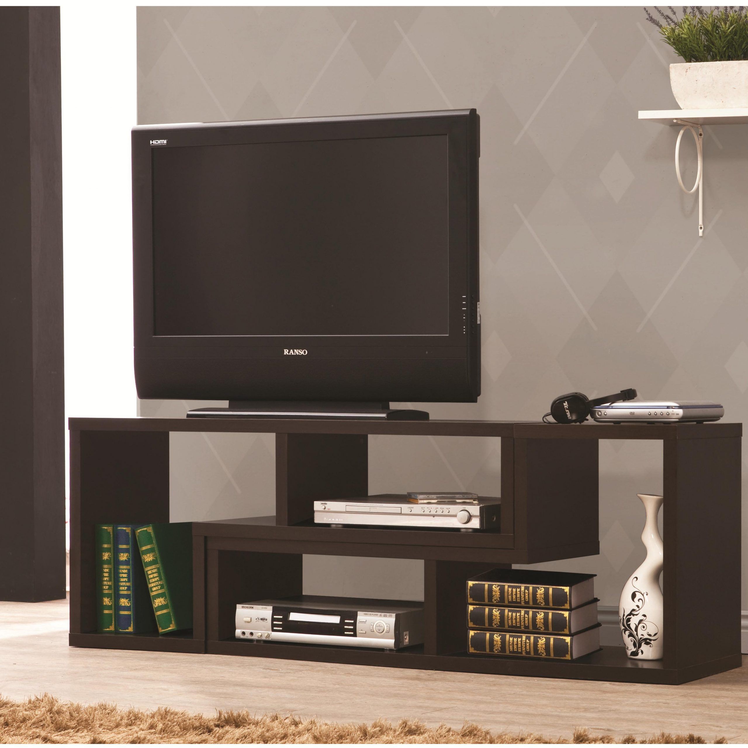 Tv Stands Convertible Tv Console And Bookcase Combination In Upright Tv Stands (Photo 2 of 15)