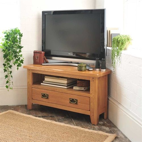 Tv Stands | Oak, Solid Wood And White Tv Stands | The With Cotswold Widescreen Tv Unit Stands (Photo 4 of 15)