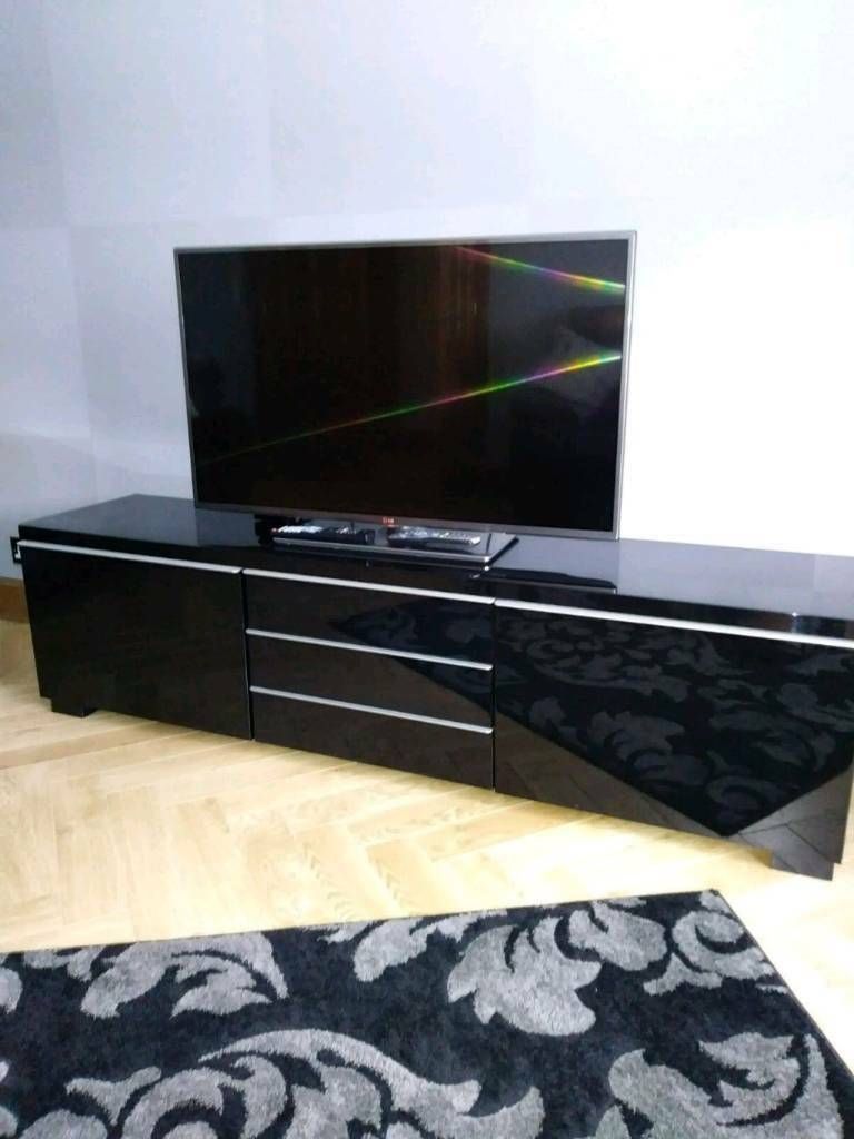 Tv Unit Black High Gloss | In Harthill, North Lanarkshire With Regard To Black Gloss Tv Units (View 2 of 15)