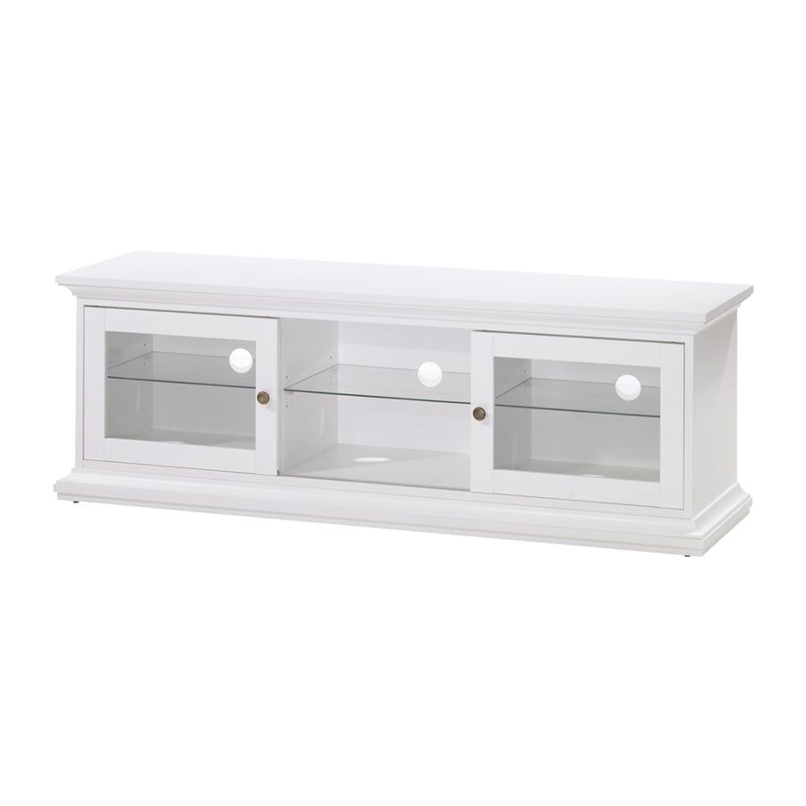 Tvilum Sonoma White Tv Cabinet At Lowes With Regard To White Tv Stands For Flat Screens (View 11 of 15)