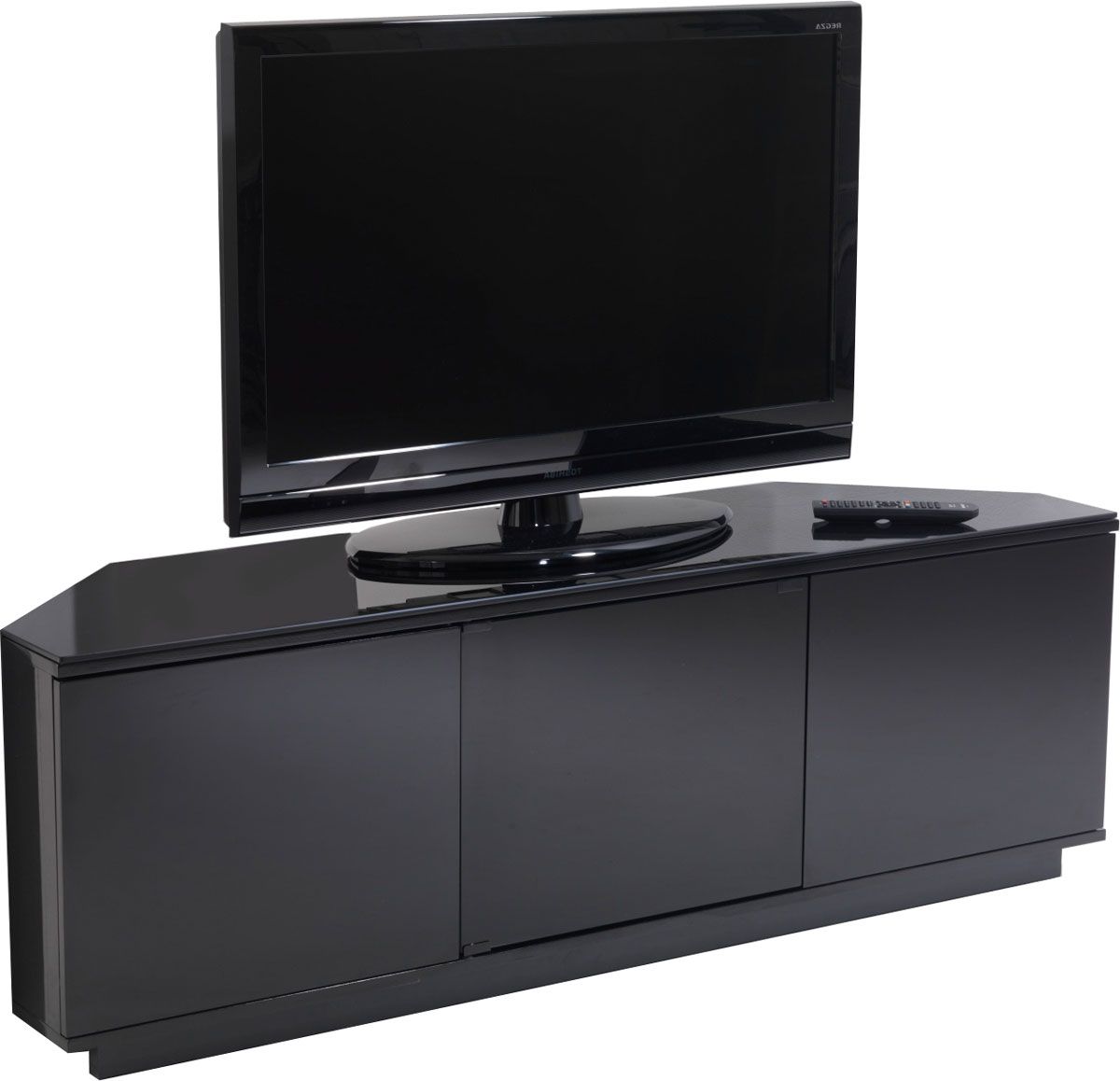 Uk Cf Milan Blk Fully Assembled Black Corner Tv Stand For Within Opod Tv Stand Black (Photo 6 of 15)