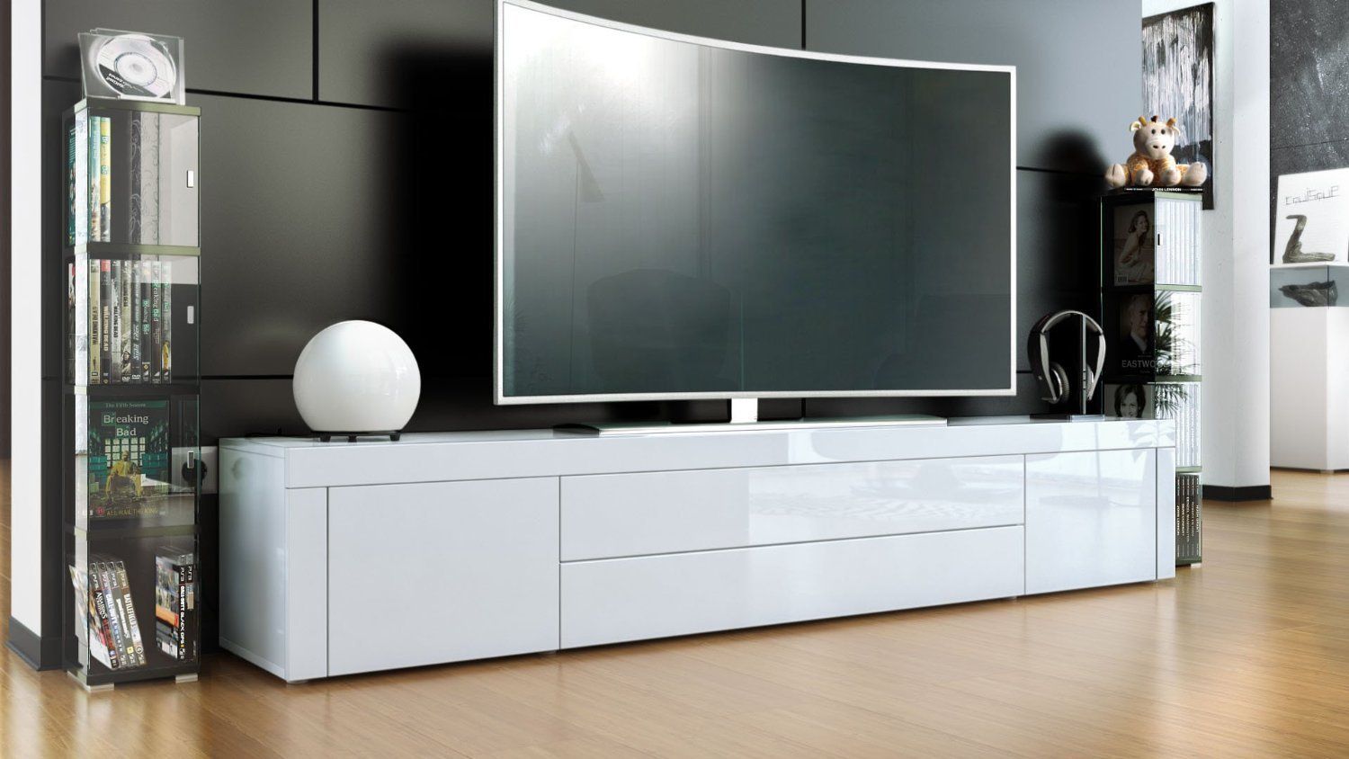 Umago Porta Tv In 13 Colori, Mobile Soggiorno L 200 Cm In Solo 200 Modern Led Tv Stands (View 13 of 15)