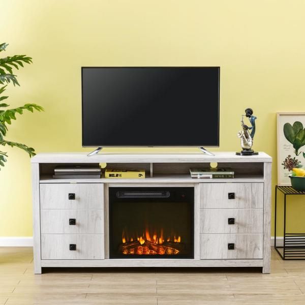 Unbranded 65 In. Oak Tv Stand For Tvs Up To 70 In. With Throughout Jowers Tv Stands For Tvs Up To 65" (Photo 15 of 15)