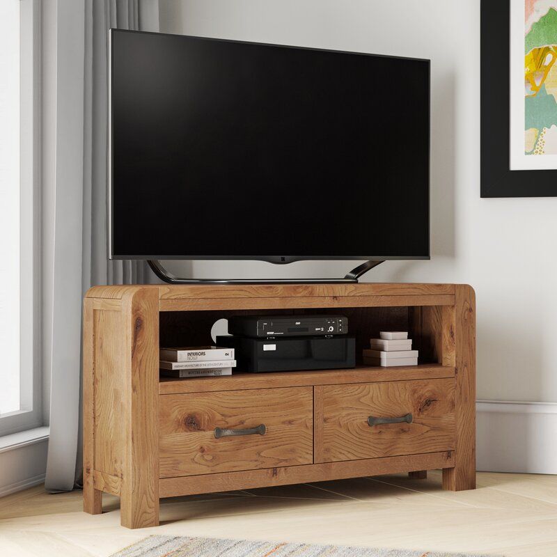 Union Rustic Doucet Corner Tv Stand For Tvs Up To 40 Intended For Rustic Corner Tv Stands (Photo 4 of 15)