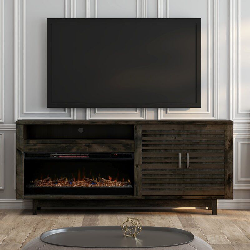 Union Rustic Nico Tv Stand For Tvs Up To 88" With Electric Intended For Neilsen Tv Stands For Tvs Up To 50" With Fireplace Included (Photo 5 of 15)