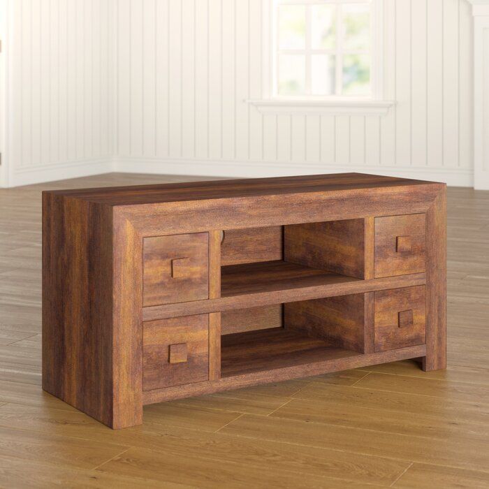 Union Rustic Quinton Solid Wood Tv Stand For Tvs Up To 49 Inside Oglethorpe Tv Stands For Tvs Up To 49&quot; (View 6 of 15)