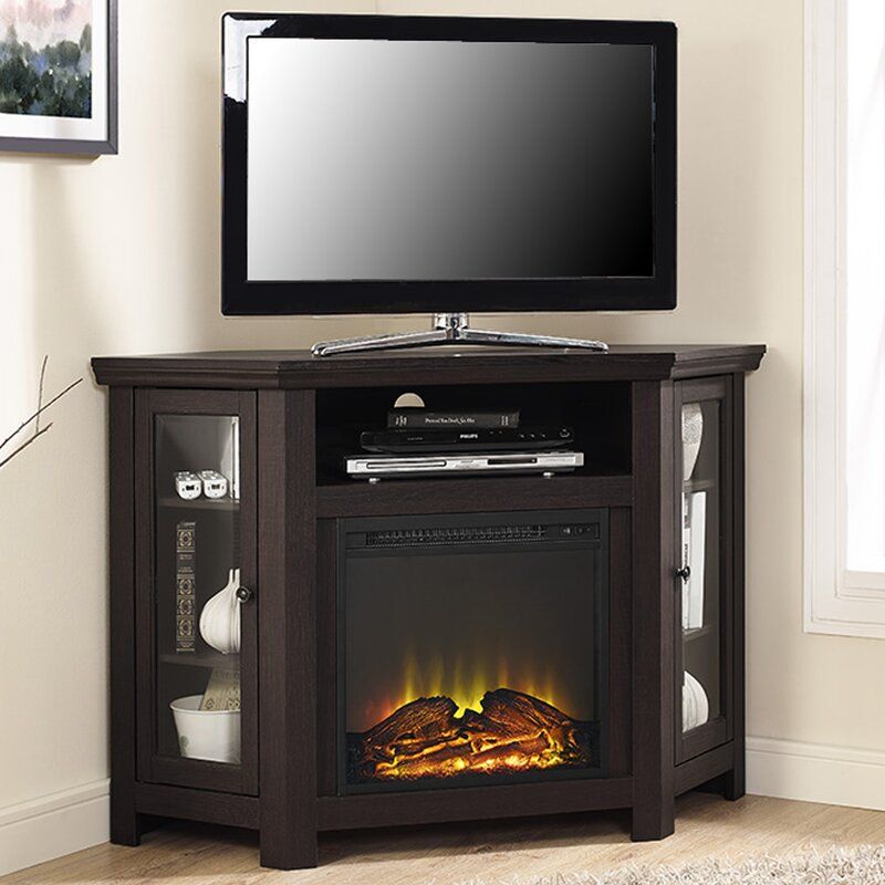 Union Rustic Rena Corner 48" Tv Stand With Fireplace With Wayfair Corner Tv Stands (View 11 of 15)