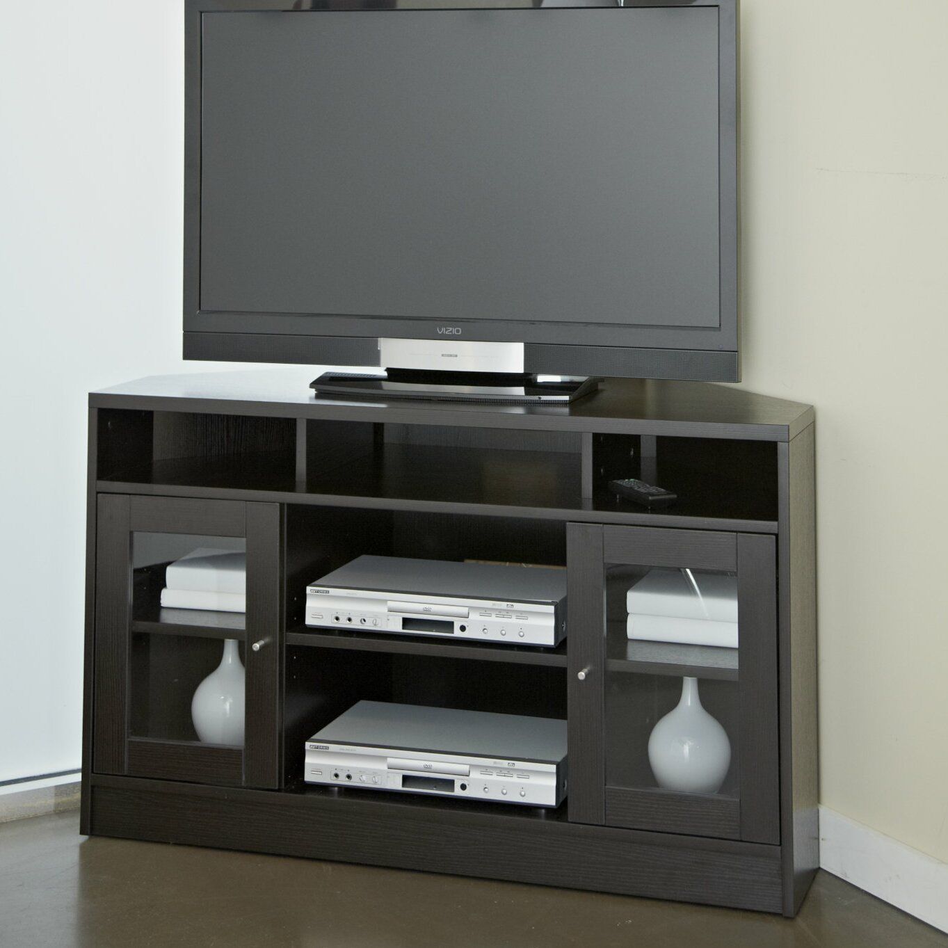 Unique Furniture Corner Tv Stand & Reviews | Wayfair Pertaining To Unusual Tv Cabinets (Photo 2 of 15)