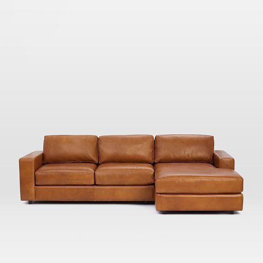 Urban Leather 2 Piece Chaise Sectional | Cheap Patio Regarding 2pc Luxurious And Plush Corduroy Sectional Sofas Brown (View 10 of 15)