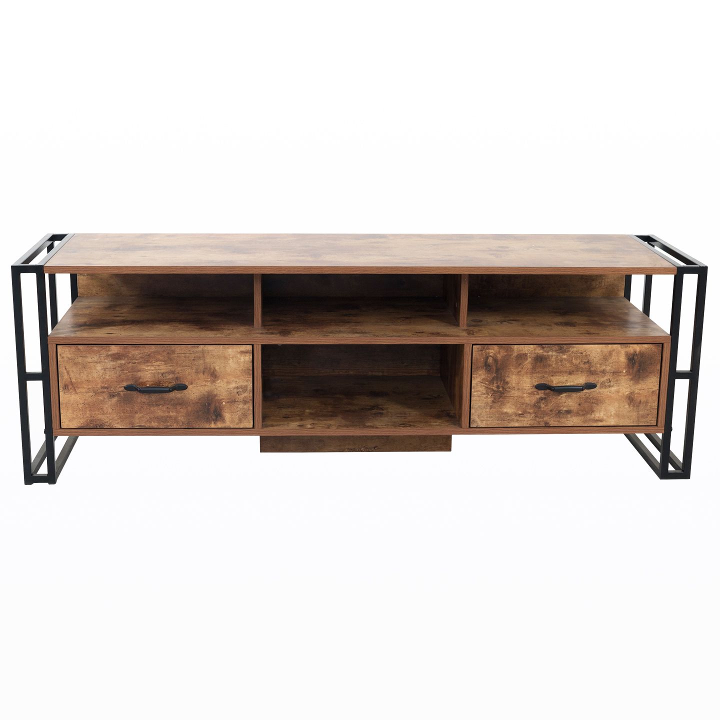 Urban Line Tv Stand – Rustic Wood | Living Essentials Corp (View 9 of 15)