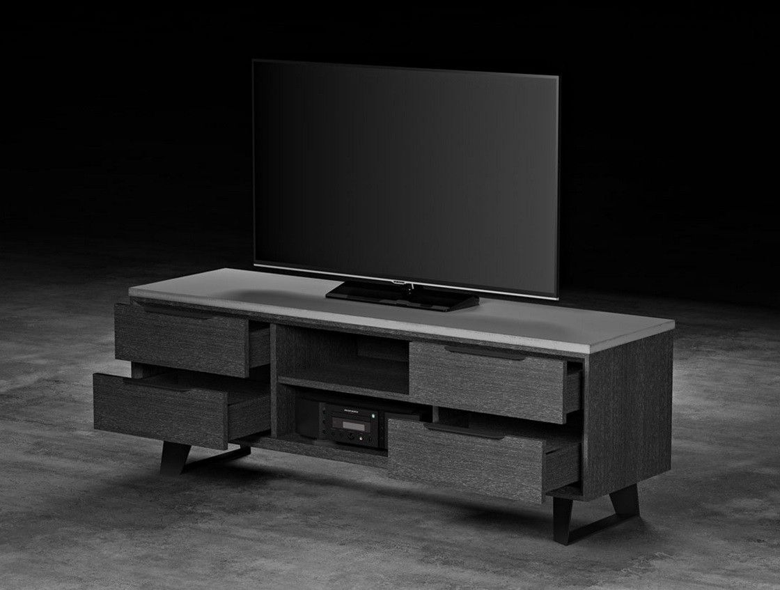 Urbano Gray Concrete On Gray Oak Modern Tv Stands Throughout Light Colored Tv Stands (View 14 of 15)