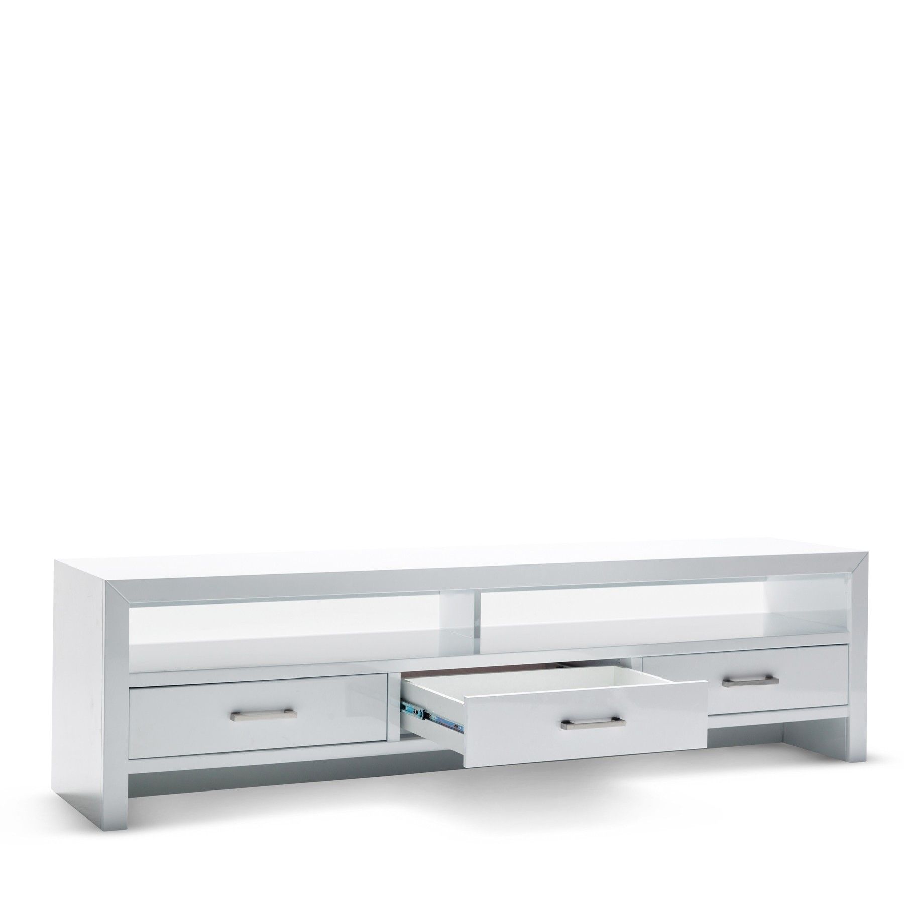 Vanessa Brand New High Gloss White Modern 2m Tv Unit Pertaining To Gloss White Tv Unit With Drawers (View 15 of 15)