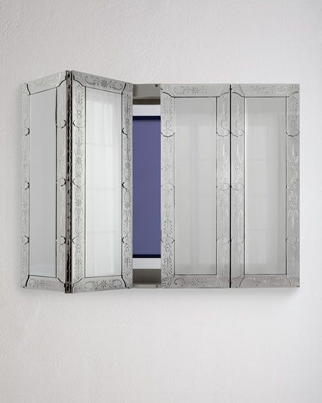 Venetian Style Mirrored Flat Screen Tv Wall Cabinet Intended For Wall Mounted Tv Cabinet With Doors (Photo 14 of 15)