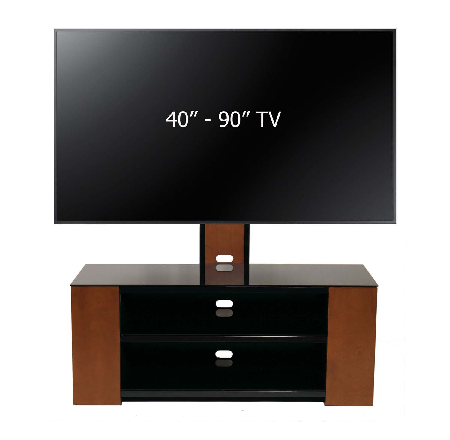Versatile Tv Stand W/mount And Multimedia Cd Dvd Cabinet For Dvd Tv Stands (Photo 4 of 15)