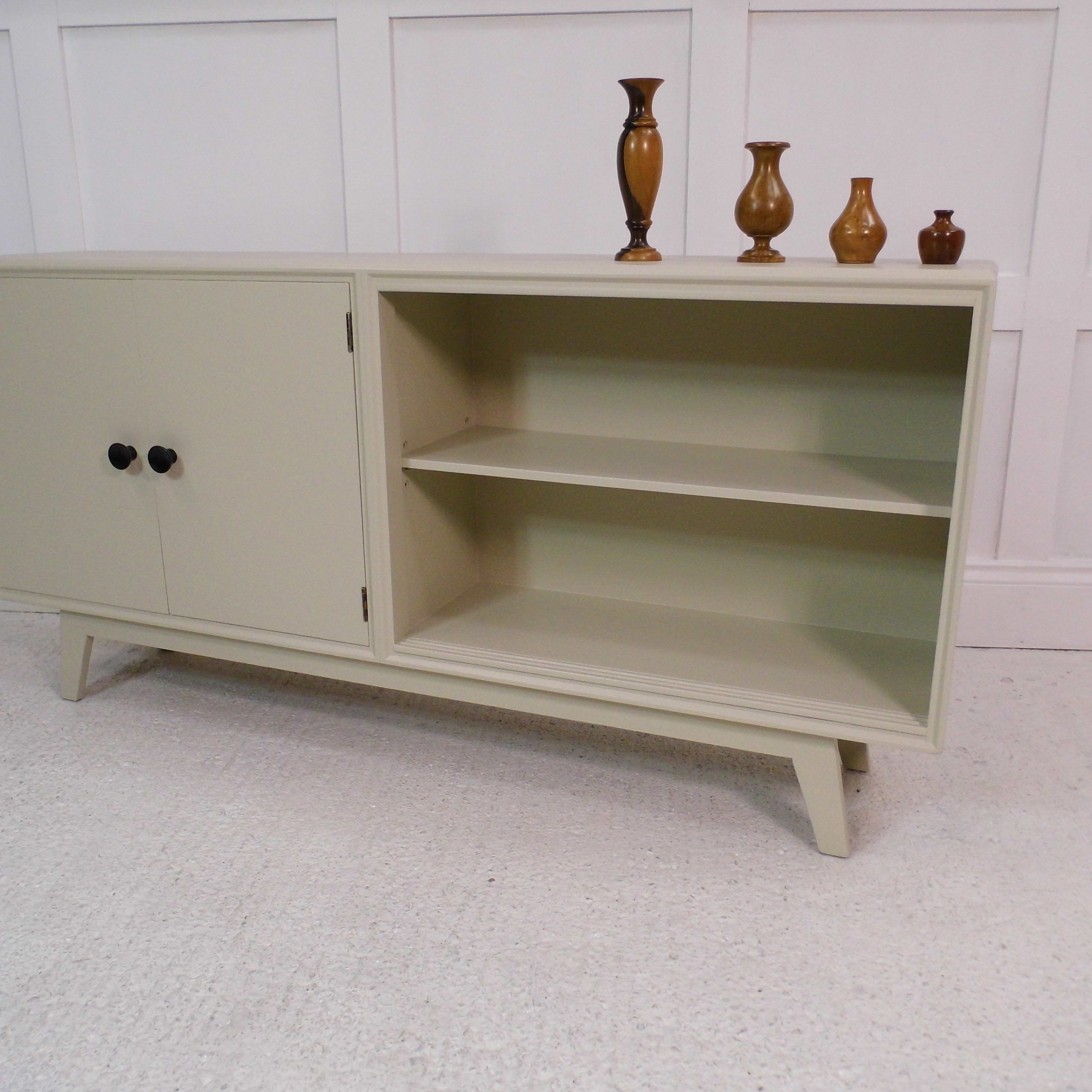Vintage Retro Meredew Painted Farrow & Ball Long Low Inside Long Low Tv Stands (View 10 of 15)