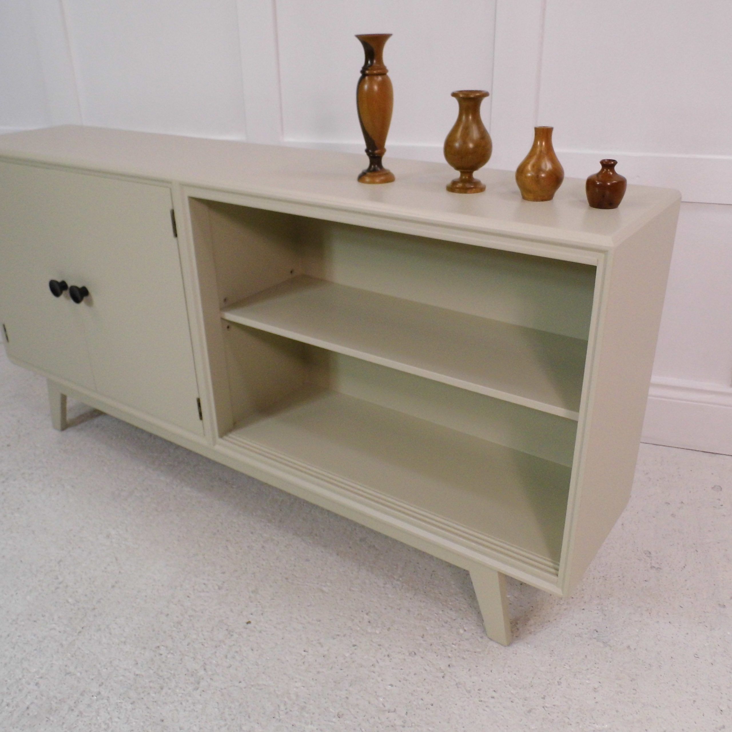 Vintage Retro Meredew Painted Farrow & Ball Long Low With Long Low Tv Stands (View 13 of 15)