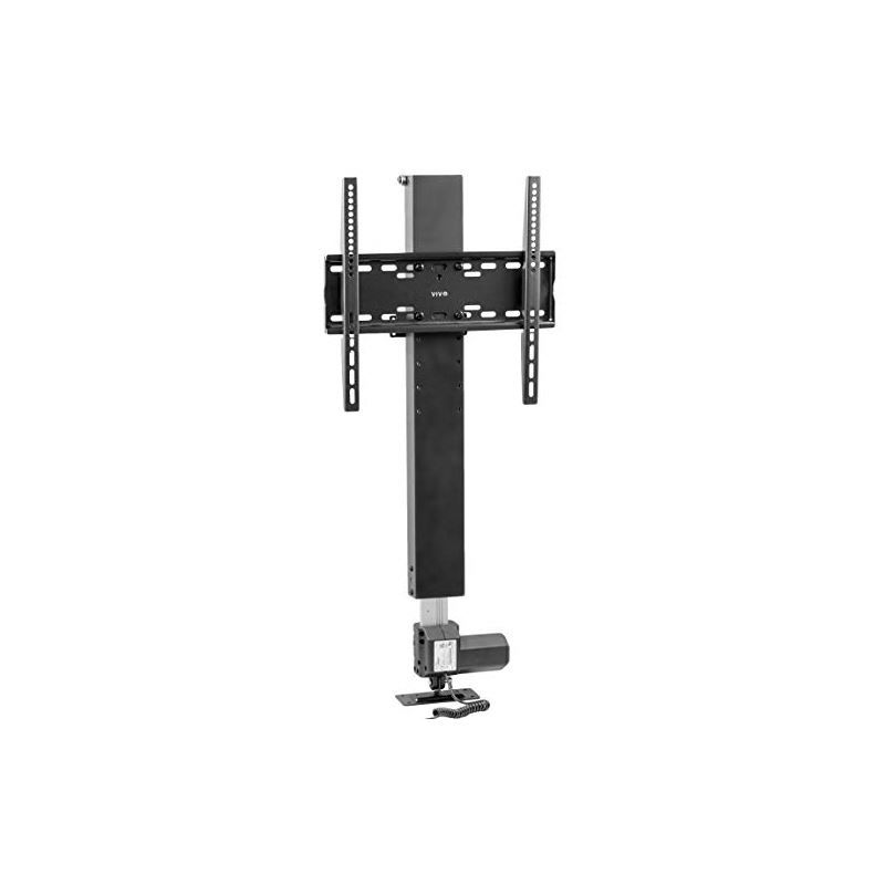 Vivo Black Compact Motorized Vertical Television Stand With Regard To Upright Tv Stands (Photo 13 of 15)