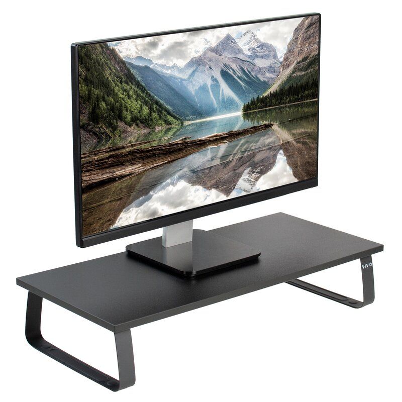 Vivo Wood Stand Ergonomic Tv Monitor Riser Desk Mount For Tv Riser Stand (View 8 of 15)