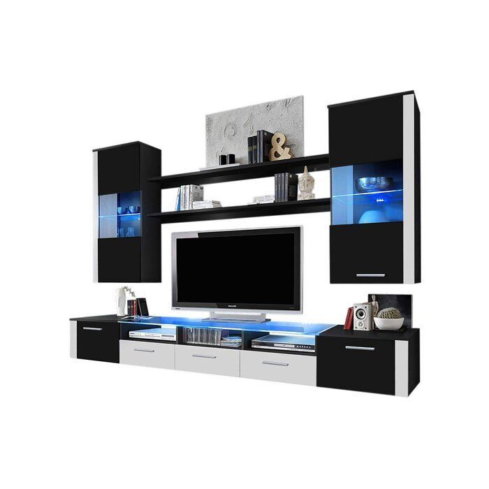Voight Entertainment Center For Tvs Up To 65" In 2020 With 57'' Tv Stands With Led Lights Modern Entertainment Center (View 2 of 15)
