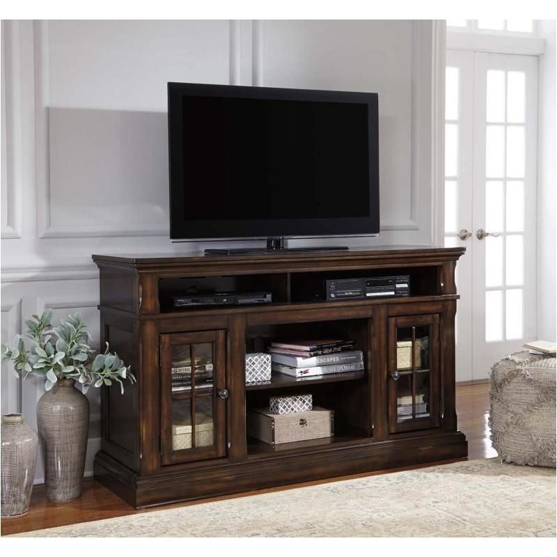 W701 58 Ashley Furniture Lg Tv Stand W/frpl/audio Opt Inside Dark Brown Corner Tv Stands (Photo 4 of 15)