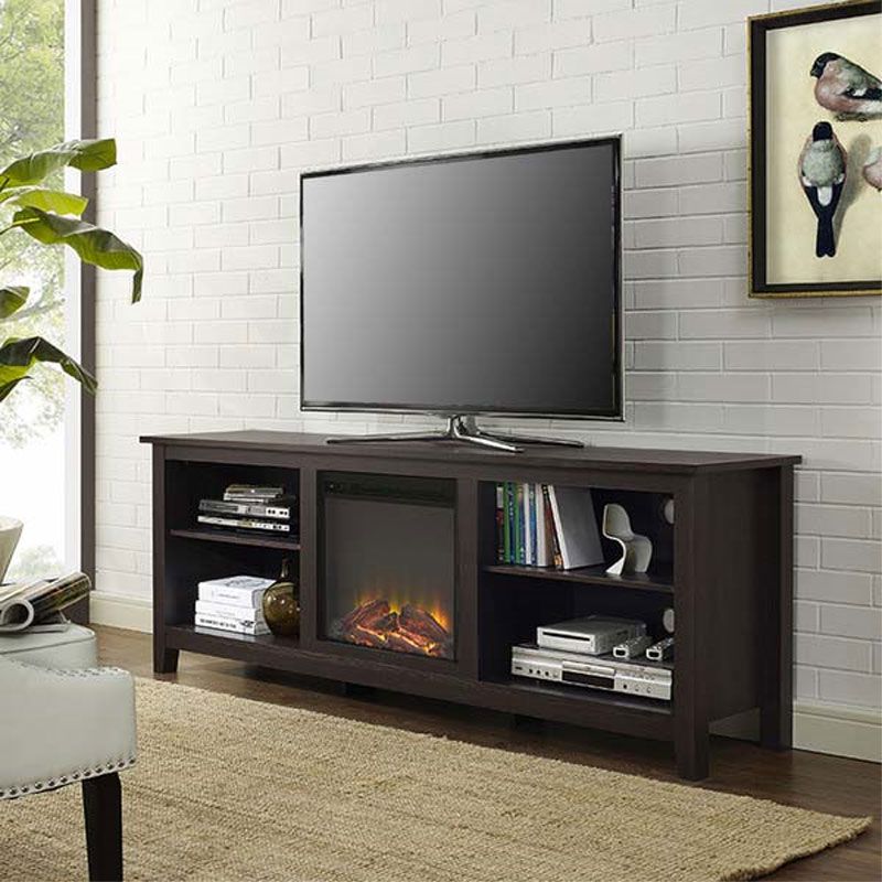 Walker Edison 70 Inch Tv Stand With Electric Fireplace For Tv Stands For 70 Inch Tvs (Photo 7 of 15)