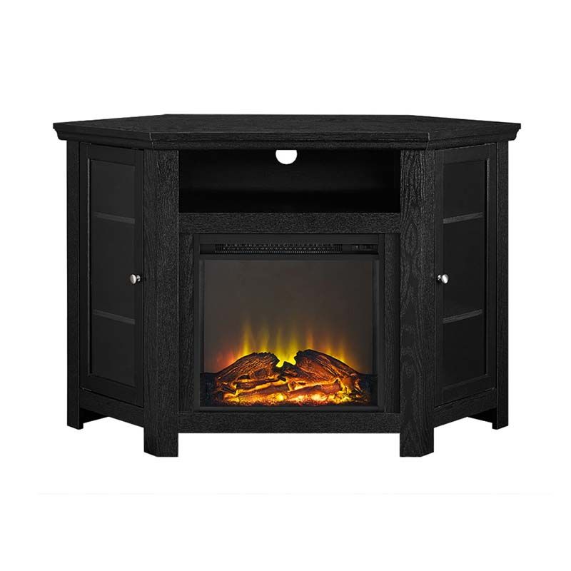 Walker Edison Corner Fireplace Tv Stand For 50 Inch With 50 Inch Corner Tv Cabinets (View 10 of 15)