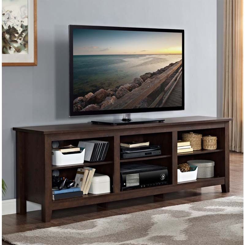 Walker Edison Essentials 70 Inch Tv Stand (traditional With Tv Stands For 70 Inch Tvs (Photo 8 of 15)