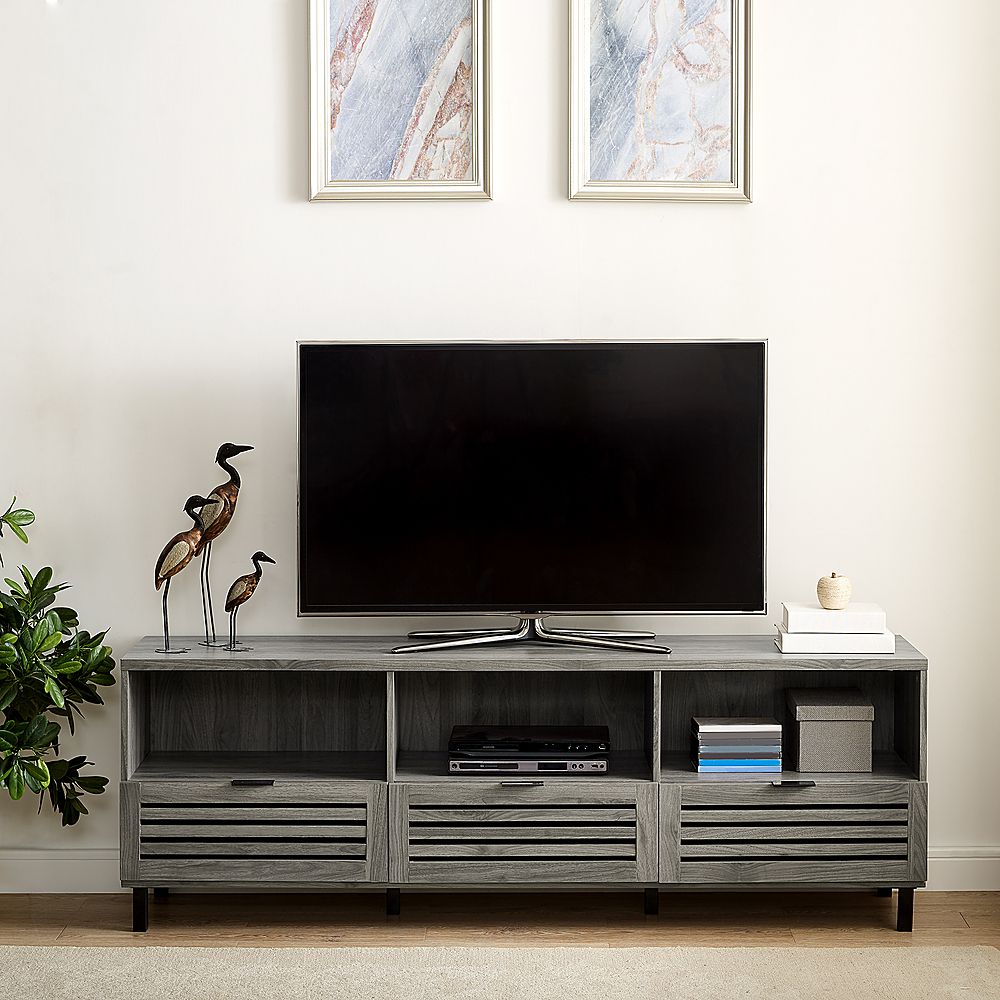 Walker Edison Jackson Tv Stand Cabinet For Most Flat Panel Throughout Lucas Extra Wide Tv Unit Grey Stands (View 2 of 15)