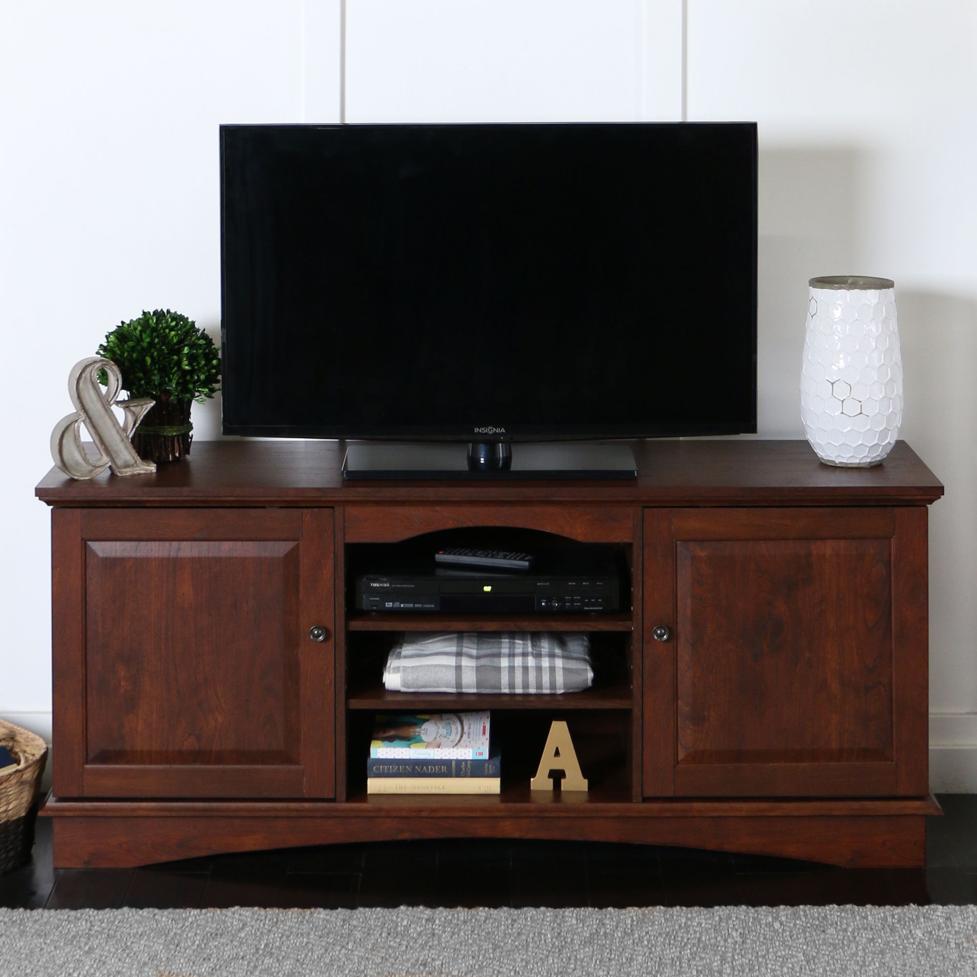 Walker Edison Wood Tv Stand For Tvs Up To 60 Regarding Ahana Tv Stands For Tvs Up To 60" (View 3 of 15)