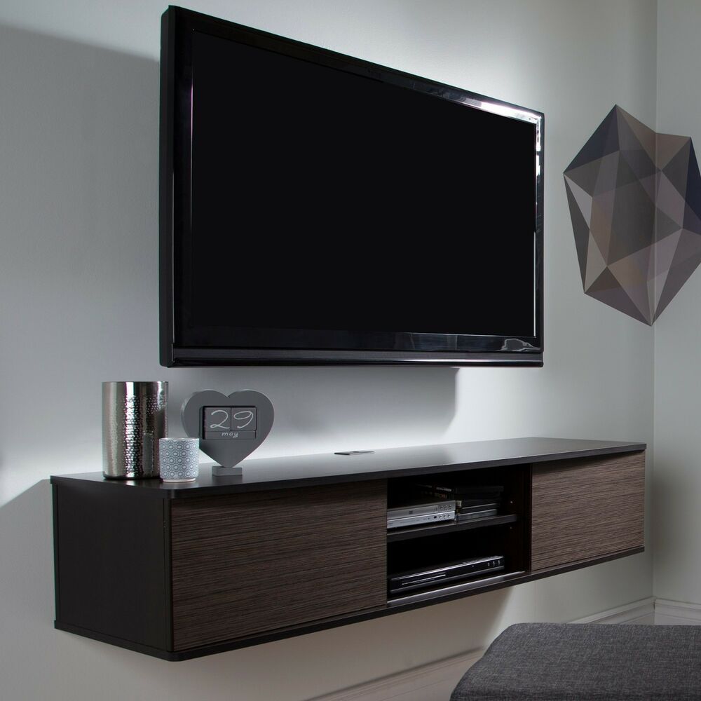 Wall Mount Tv Stand Media Console Center Storage Shelves With Wall Display Units And Tv Cabinets (View 12 of 15)