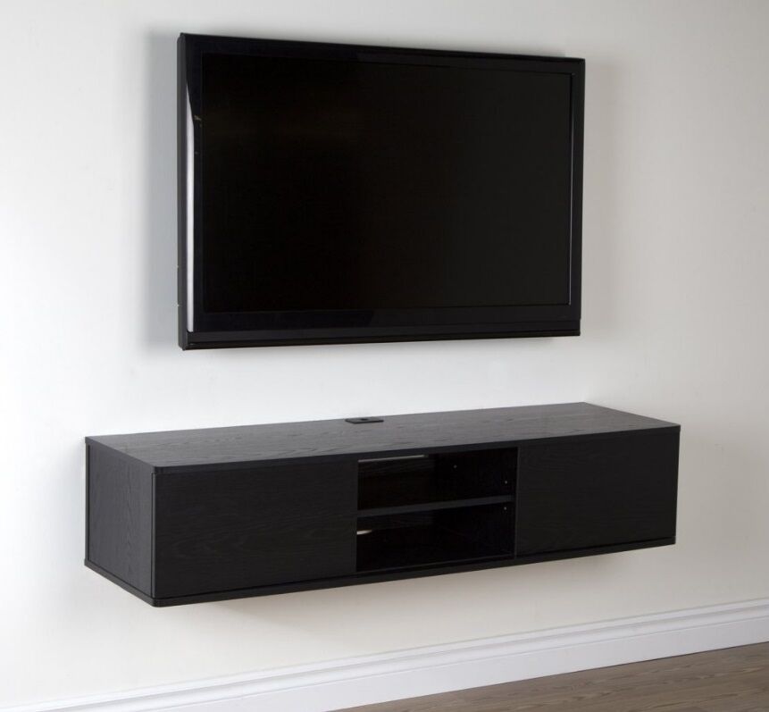 Wall Mount Tv Stand Media Console Center Storage Shelves With Wall Mounted Tv Stand With Shelves (View 10 of 15)