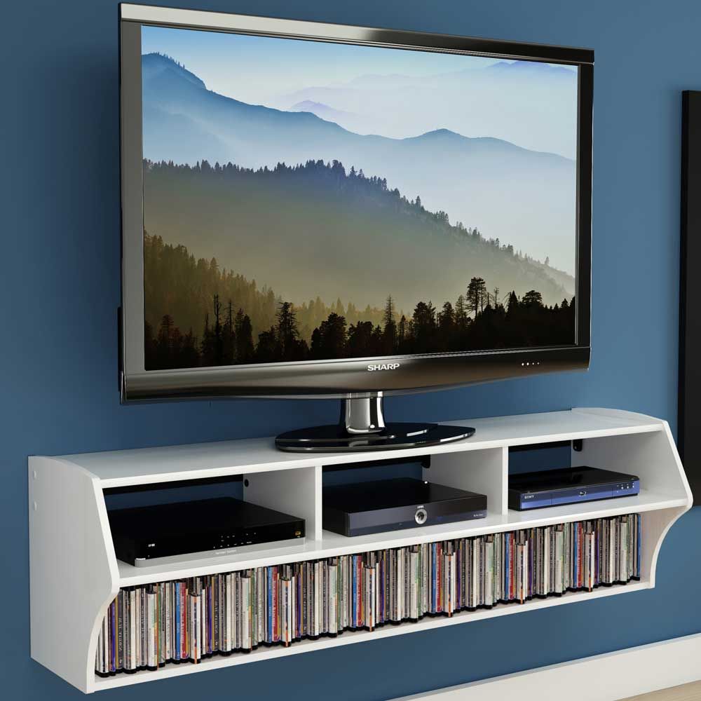 Wall Mounted Tv Console In Tv Stands With Wall Mounted Tv Stand With Shelves (View 6 of 15)