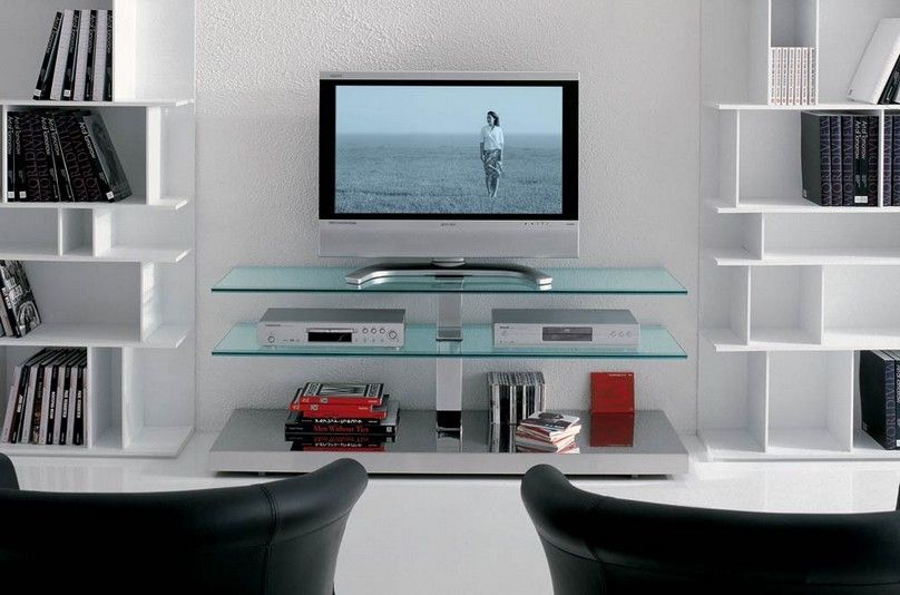 Wall Tv Stand Ideas For A Modern Living Room (wood And With Contemporary Glass Tv Stands (View 15 of 15)