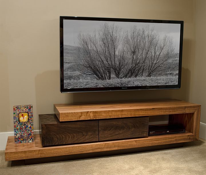 Walnut Tv Stand | Custom Furniture And Cabinetry In Boise Inside Unique Tv Stands (View 13 of 15)