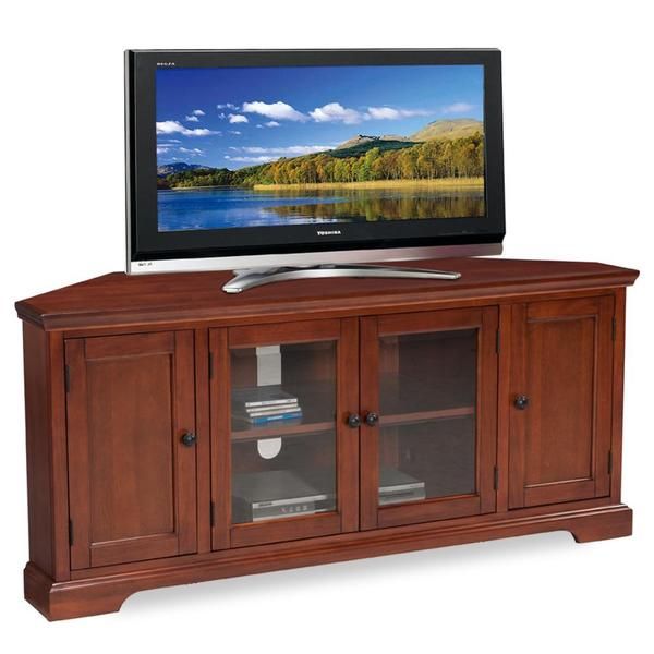 Westwood Cherry 60 Inch Corner Tv Console – 16100896 Inside Bromley Oak Corner Tv Stands (View 7 of 15)