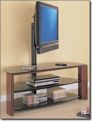 Whalen 3 In 1 Tv Stand Instructions Within Whalen Furniture Black Tv Stands For 65" Flat Panel Tvs With Tempered Glass Shelves (View 6 of 15)