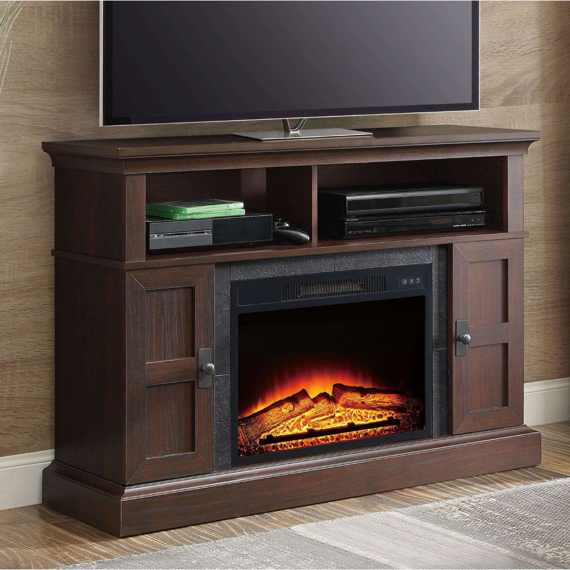 Whalen Media Fireplace For Your Home Television Stand Fits Within Mainstays 4 Cube Tv Stands In Multiple Finishes (Photo 9 of 15)