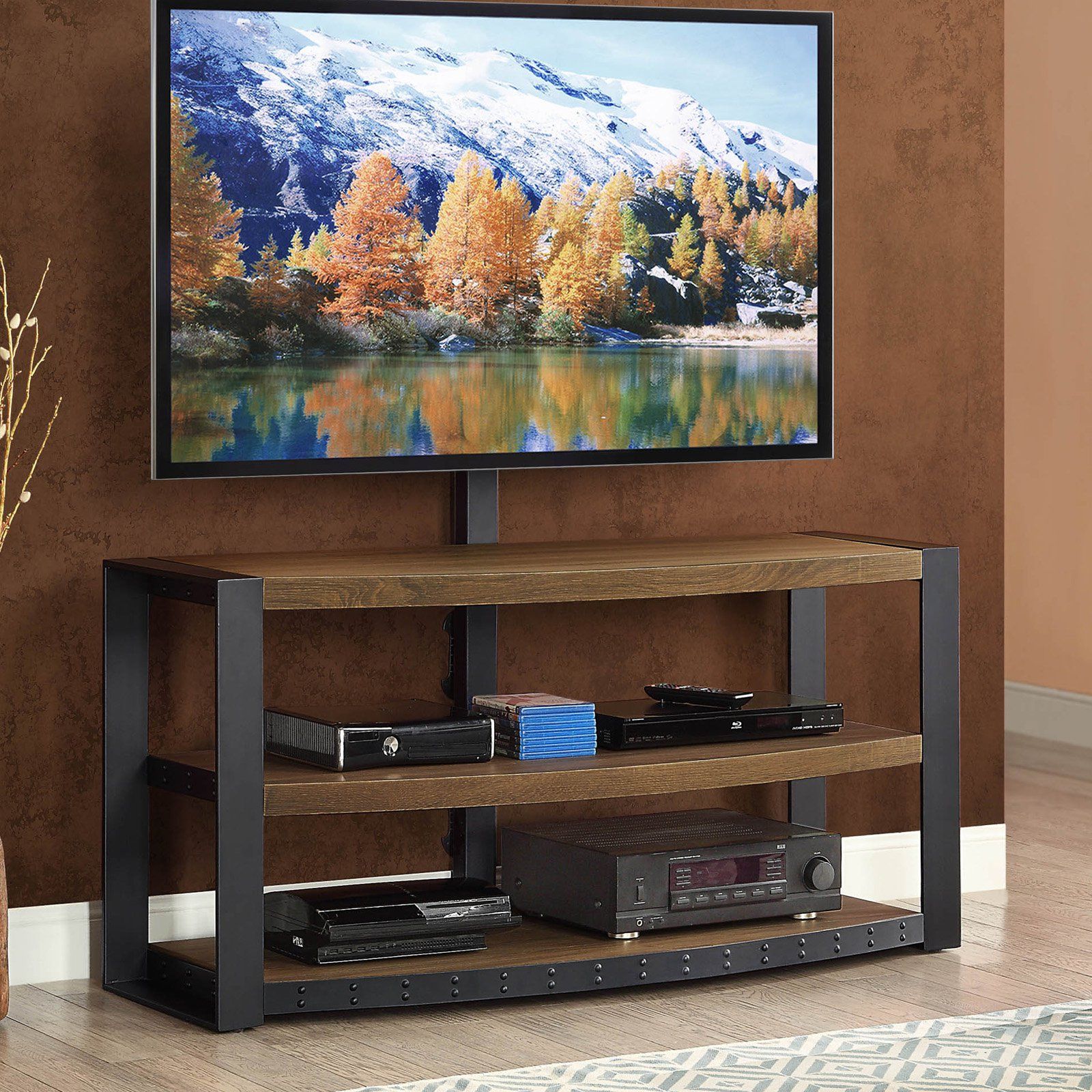 Whalen Santa Fe 54 In. Tv Stand – Walmart Throughout Tv With Stands (Photo 2 of 15)