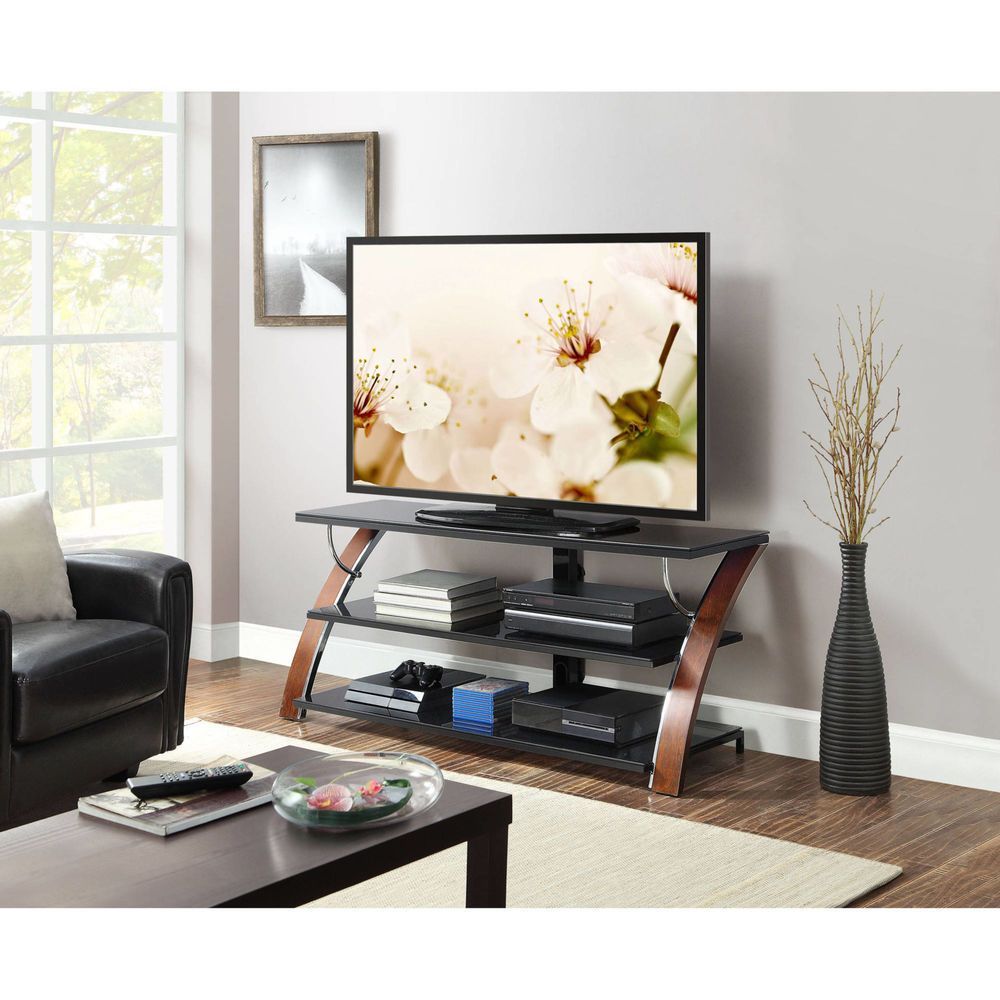 Whalen Tv Stand With Mount | [+] Freedom Inside Whalen Furniture Black Tv Stands For 65&quot; Flat Panel Tvs With Tempered Glass Shelves (View 2 of 15)