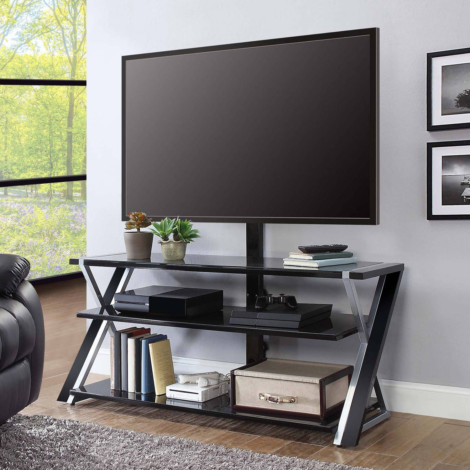Whalen Xavier 3 In 1 Tv Stand For Tvs Up To 70", With 3 Throughout Tv Stands For 70 Inch Tvs (Photo 10 of 15)