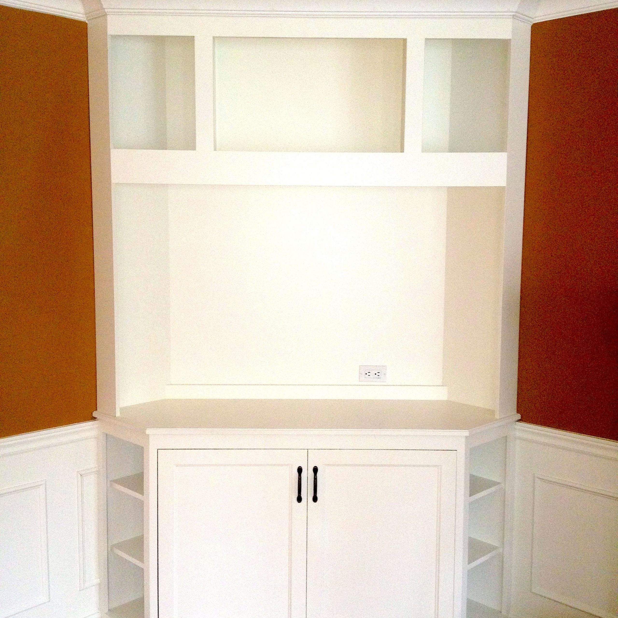 White Corner Television Unit With Upper Display Shelves Within Corner Unit Tv Stands (View 11 of 15)