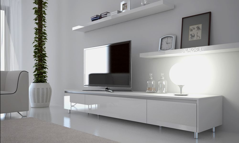 White Entertainment Unit – Simple, Elegant. However Need Throughout Long Low Tv Cabinets (Photo 13 of 15)