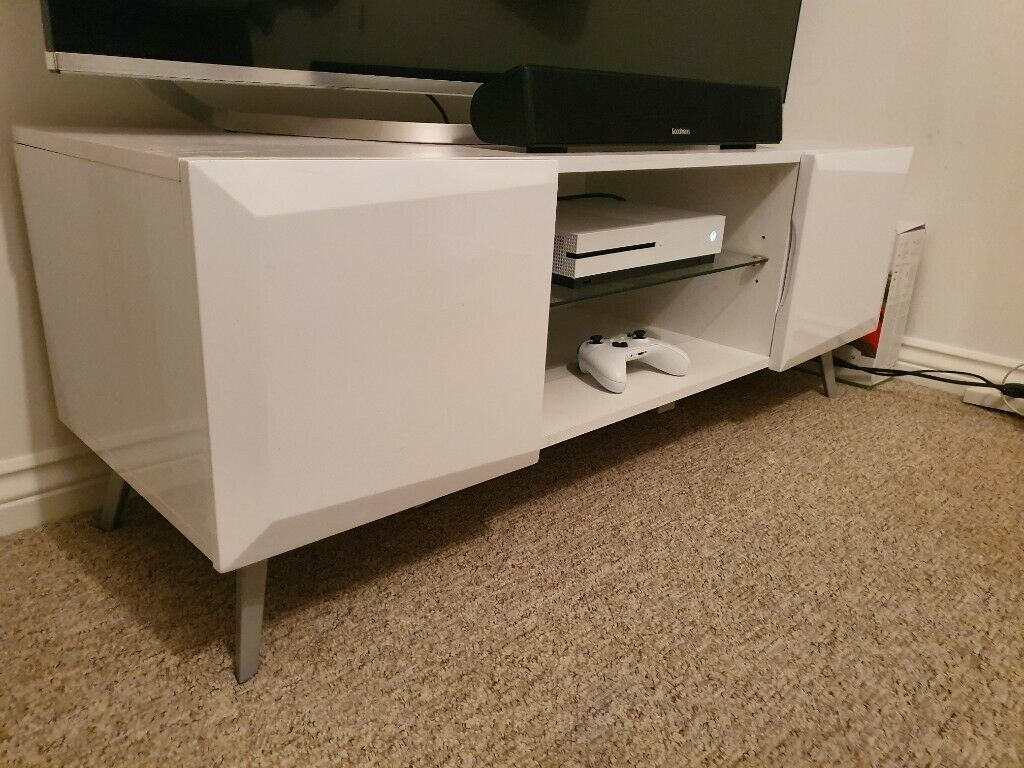 White Gloss Tv Stand | In Inverness, Highland | Gumtree For Glossy White Tv Stands (View 2 of 15)