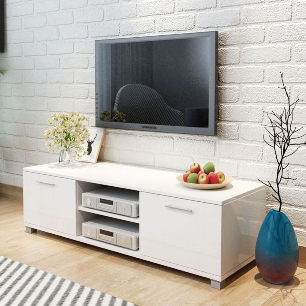 White High Gloss Tv Cabinet Stand Media Storage Unit Intended For White High Gloss Tv Stand Unit Cabinet (View 6 of 15)