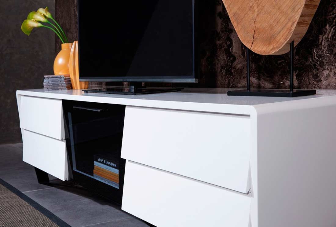 White High Gloss Tv Stand Vg 102 | Tv Stands Inside High Gloss Tv Cabinets (View 8 of 15)