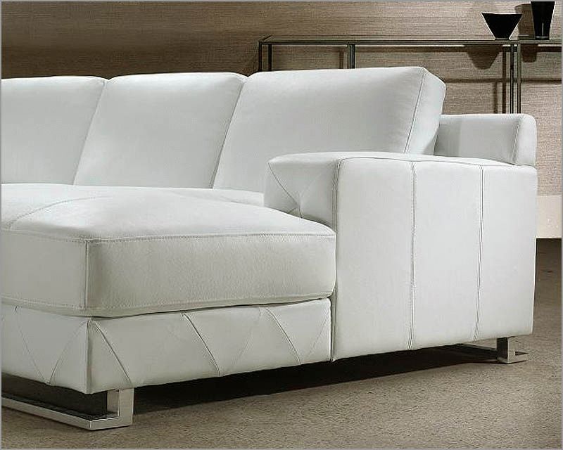 White Leather Sectional Sofa Set 44l0680 Regarding Sectional Sofas In White (View 12 of 15)