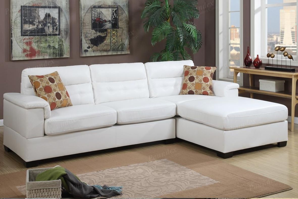 White Leather Sectional Sofa – Steal A Sofa Furniture Regarding Sectional Sofas In White (View 2 of 15)