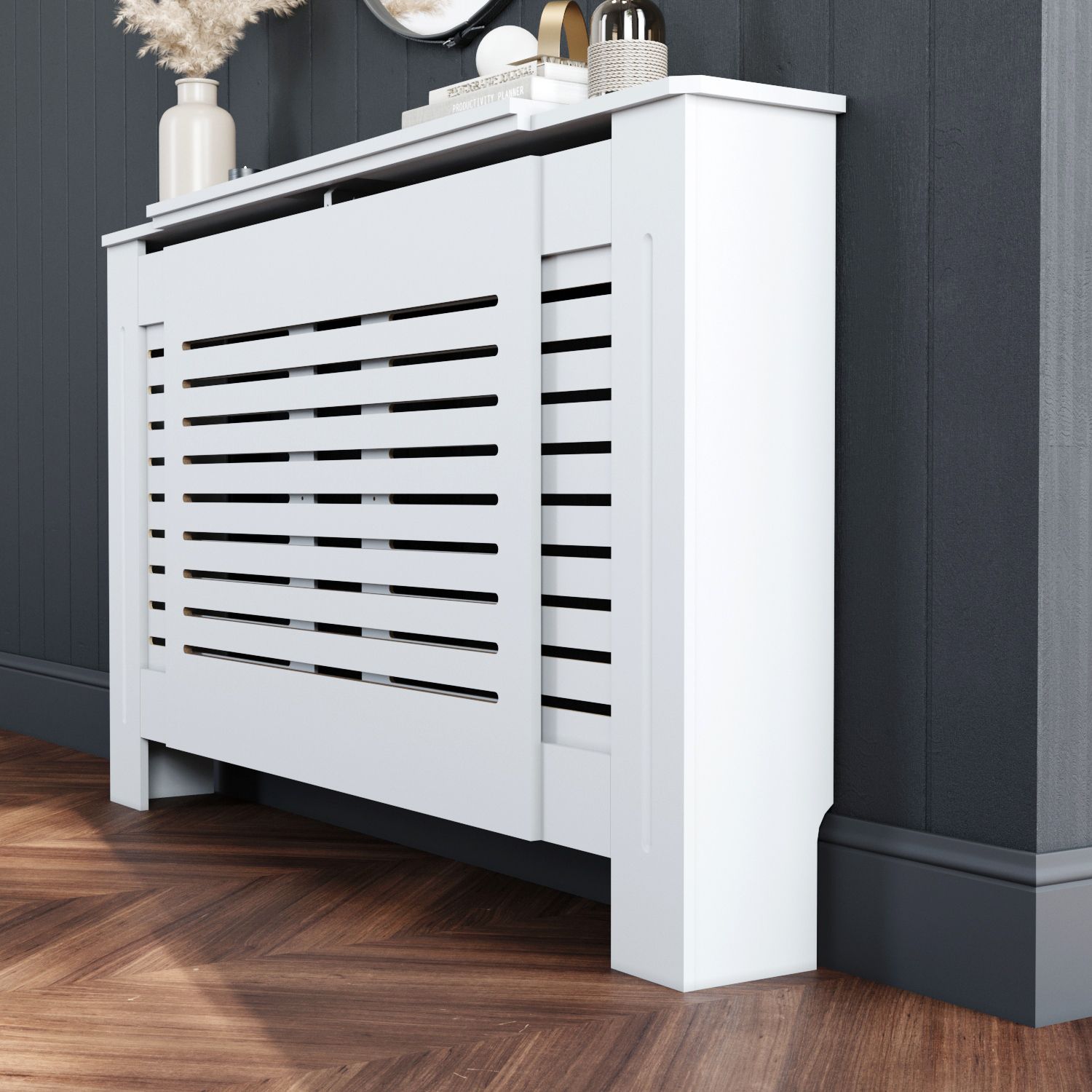 White Radiator Cover Cabinet Furniture Mdf Wood Horizontal Throughout Radiator Cover Tv Stands (View 14 of 15)