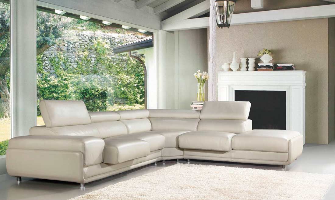 White Top Grain Leather Sectional Sofa Vg914 With [%matilda 100% Top Grain Leather Chaise Sectional Sofas|matilda 100% Top Grain Leather Chaise Sectional Sofas%] (View 6 of 15)