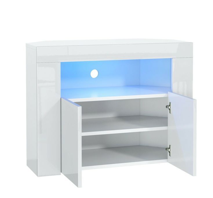 White Tv Stand High Gloss | White Tv Stands, Tv Stand High Within White Gloss Corner Tv Stand (View 15 of 15)